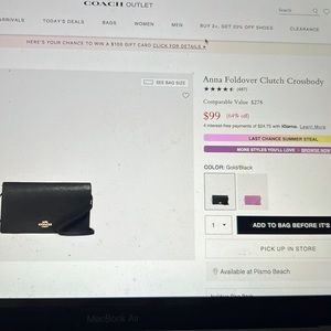 Coach Anna Foldover Clutch Crossbody